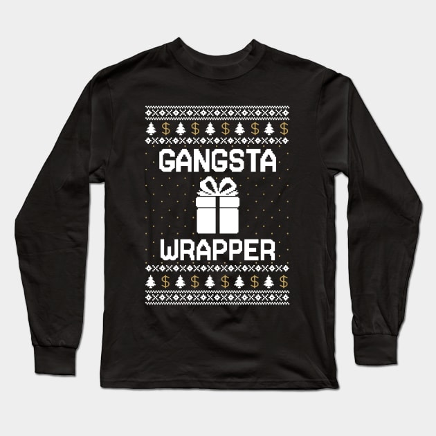 gangsta wrapper christmas Long Sleeve T-Shirt by crackdesign